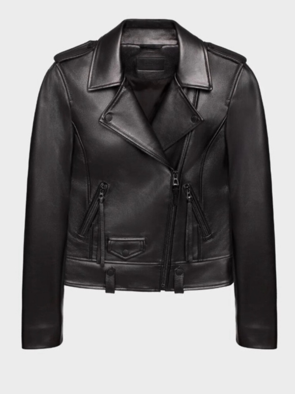 Rudsak Mergo Leather Jacket Black Leather Size Large Women